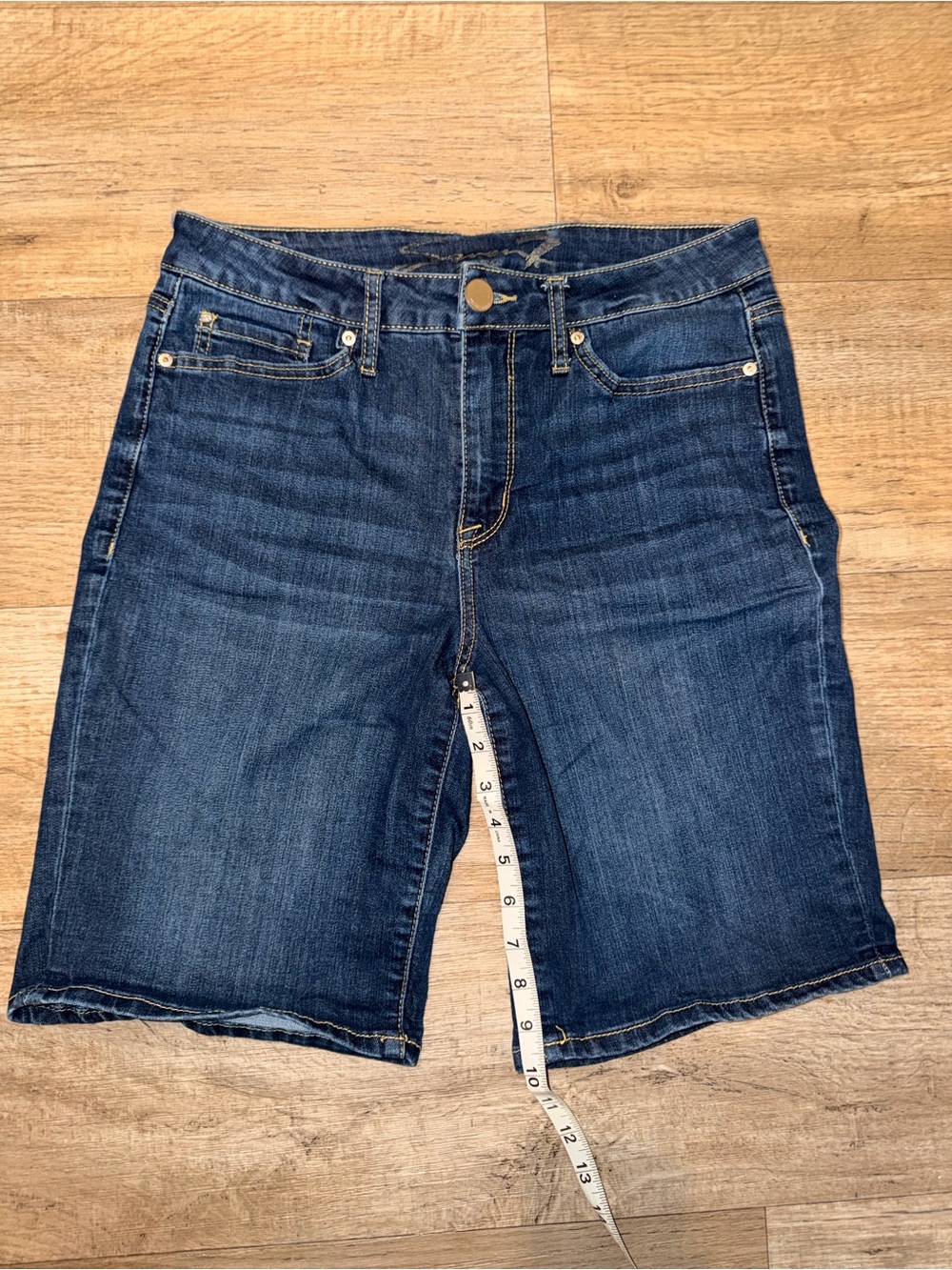 Seven7 Women’s Indigo Blue Denim Jean Shorts